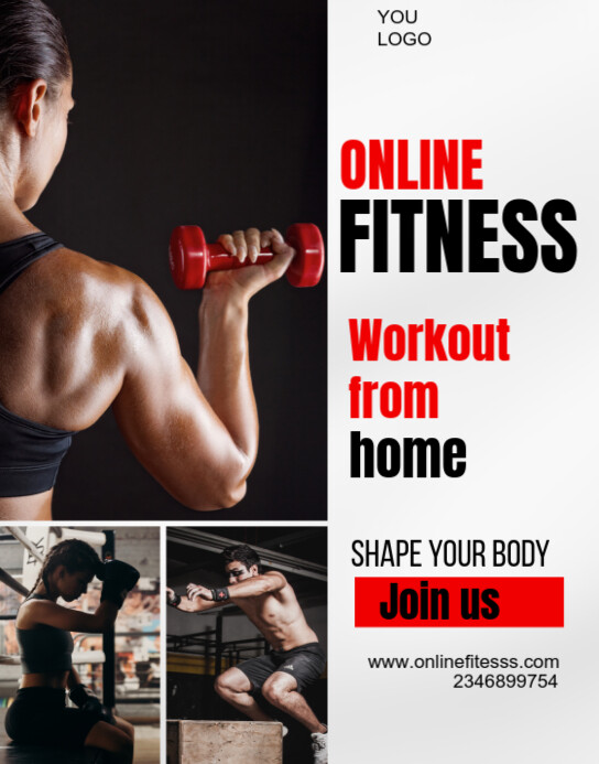 White Maximalist Fitness  Poster/wallboard 海报/墙板 template