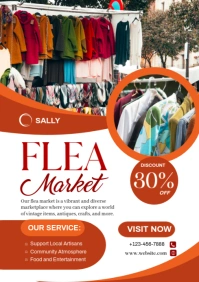 White Maximalist Flea Market  A4 template
