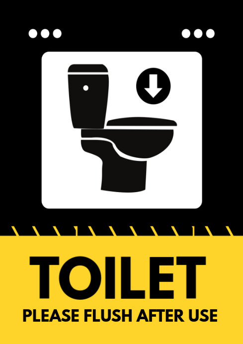 White Maximalist Flush The Toilet  A4 template