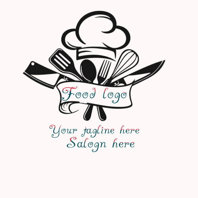 White Maximalist Food Logo Logo template