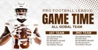 White Maximalist Football Game Promotion And Facebook-Anzeige template