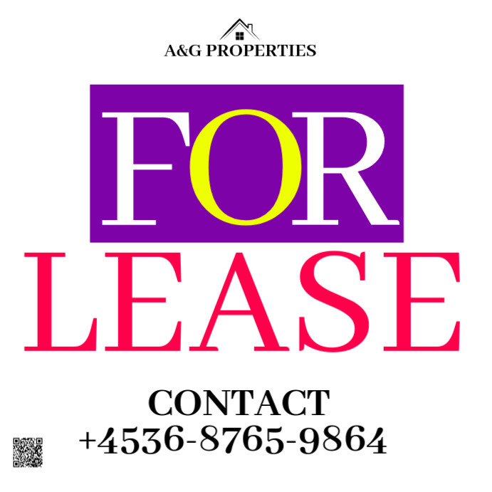 Copy of White Maximalist For Lease Instagram Post | PosterMyWall