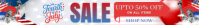 White Maximalist Fourth of July Sale Etsy Banner template