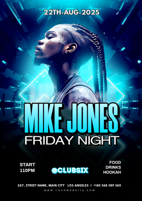 Copy of White Maximalist Friday Night Party A4 | PosterMyWall
