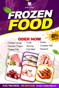 Hvid Frozen Food Promotion Poster Template