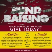 White Maximalist  Fundraising Instagram Post template