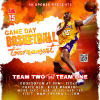 White Maximalist Game Day Basketball Tournament Album Cover Portada de Álbum template