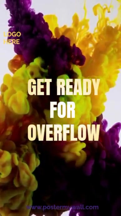 White Maximalist Get Ready For The Overflow  Digital Display (9:16) template