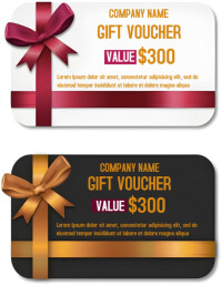 Biały Gift Voucher Flyer Template
