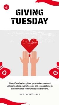 White Maximalist Giving Tuesday Digital Display Digital Display (9:16) template