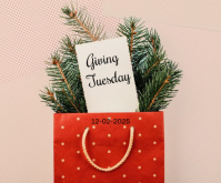 White Maximalist Giving Tuesday  Medium Rectangle Mellemstort rektangel template