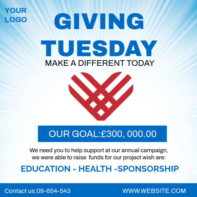 White Maximalist Giving Tuesday Template Design Instagram Post ...