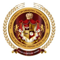 White Maximalist Golden Church  Logo template