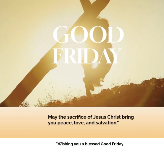 White Maximalist Good Friday Instagram Post template