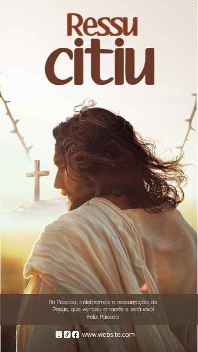 White Maximalist Good Friday With Cross Made Of Wood  Instagram Story template