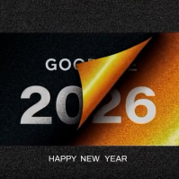 White Maximalist Goodbye 2025 Welcome 2026  Instagram Post Instagram-opslag template