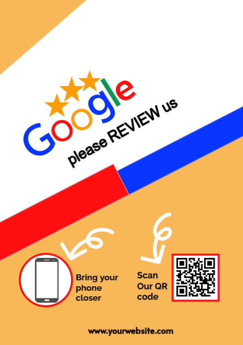 White Maximalist Google Review Template A4 | PosterMyWall