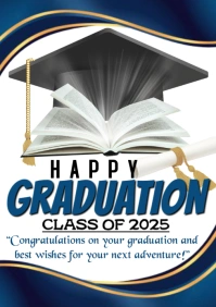 White Maximalist Graduation A1 template