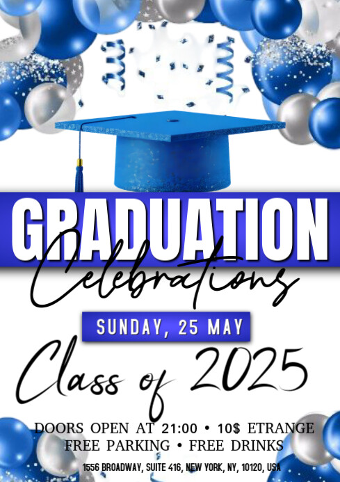 Copy of White Maximalist Graduation A3 | PosterMyWall