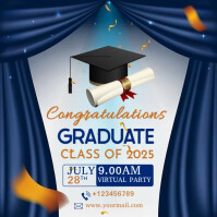 White Maximalist Graduation Celebration Flyer  Instagram Post Instagram-bericht template