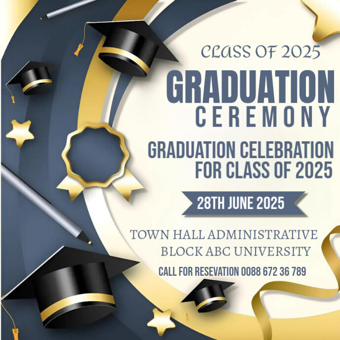 White Maximalist Graduation Ceremony Album Cover Template | PosterMyWall