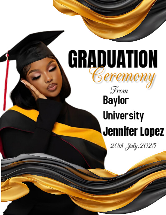 Copy of White Maximalist Graduation Ceremony Flyer (us Letter ...