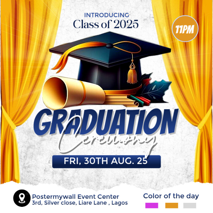Copy of White Maximalist Graduation Ceremony Flyer Instagram Post ...
