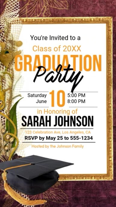 Copy of White Maximalist Graduation Party Instagram Story | PosterMyWall