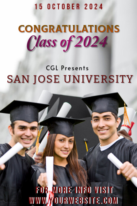 White Maximalist Graduation Poster Template | PosterMyWall