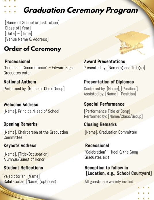 Copy of White Maximalist Graduation Program Flyer (us Letter ...