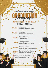 Graduation Ceremony Program Template | PosterMyWall