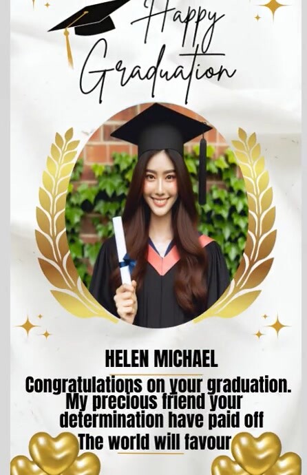 White Maximalist Graduation Tabloid Template | PosterMyWall