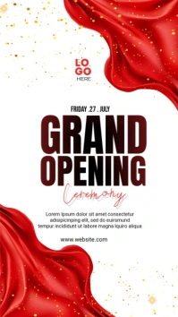 White Maximalist Grand Opening Instagram Story template