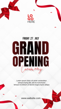 White Maximalist Grand Opening Instagram Story template