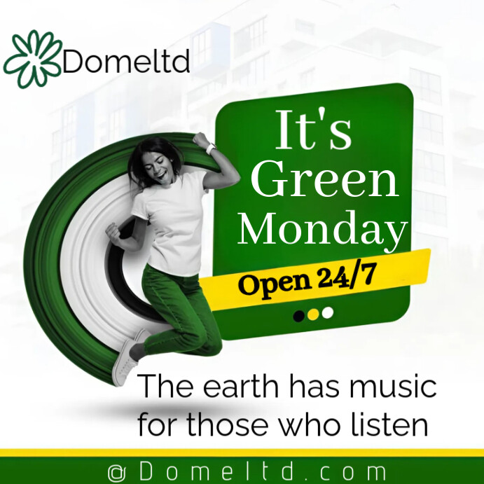 Copy of White Maximalist Green Monday Instagram Post | PosterMyWall