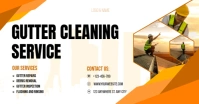 White Maximalist Gutter Cleaning Service  Facebook Shared Image template
