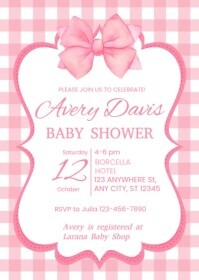 White Maximalist Halloween Baby Shower A6 template
