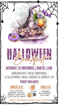 White Halloween Breakfast Event Instagram Story Template