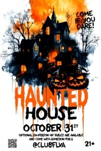 White Maximalist Halloween Poster Iphosta template
