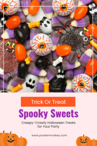 White Halloween Treats Grafika na Pinterest Template