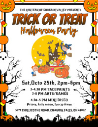 Wit Halloween Kids Party Рекламная листовка Template