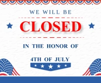White Maximalist Happy 4th Of July Medium Rec Persegi Panjang Sedang template