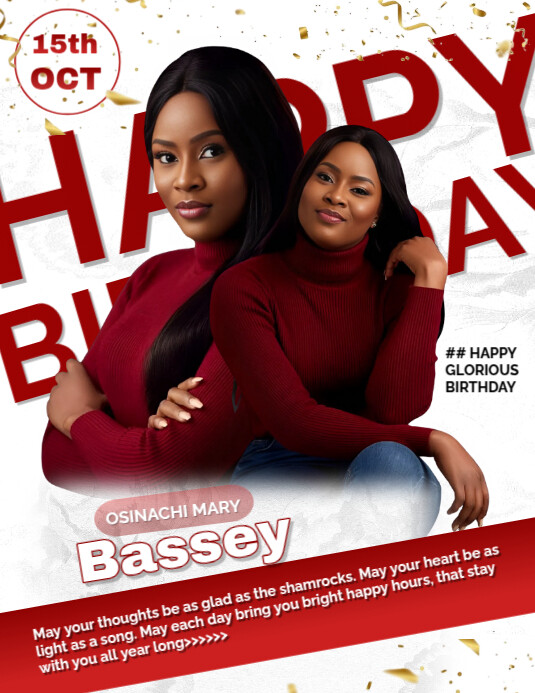 Copy of White Maximalist Happy Birthday Flyer (us Letter) | PosterMyWall