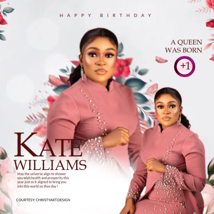 White Maximalist Happy Birthday Flyer Instagram Post Template ...