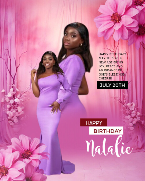 White Maximalist Happy Birthday Graphic Instagram Portrait Template ...