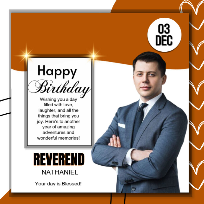 White Maximalist Happy Birthday Instagram Post Template | PosterMyWall
