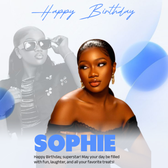 Copy of White Maximalist Happy Birthday Instagram Post | PosterMyWall