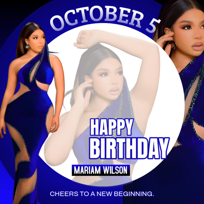 White Maximalist Happy Birthday Instagram Post Template | PosterMyWall