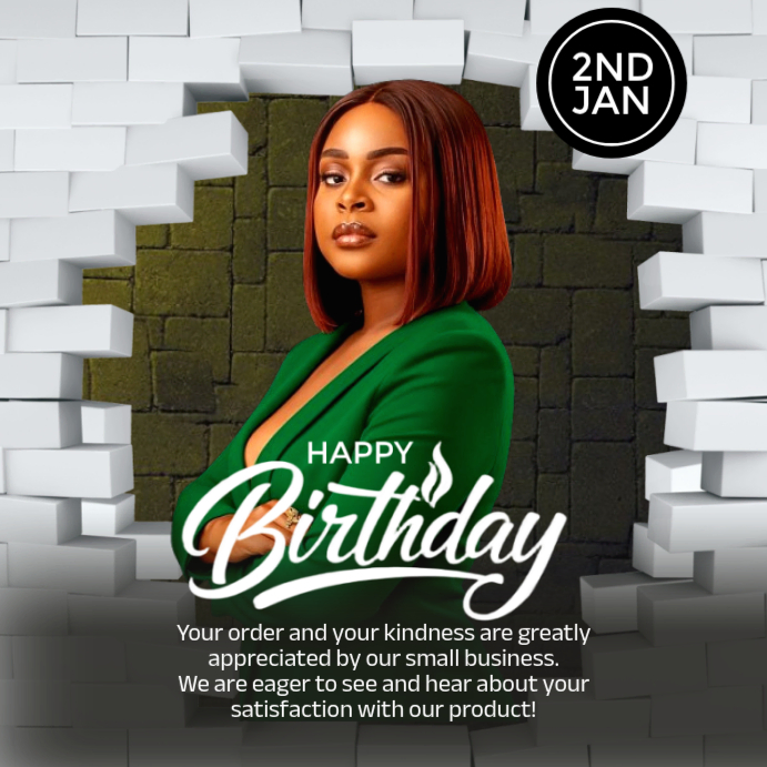 Copy of White Maximalist Happy Birthday Instagram Post | PosterMyWall