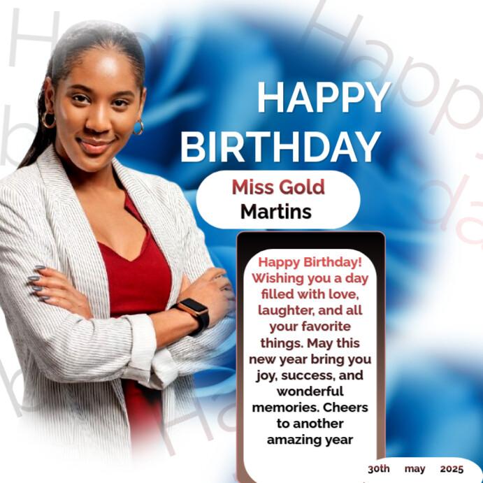 Copy of White Maximalist Happy Birthday Instagram Post | PosterMyWall